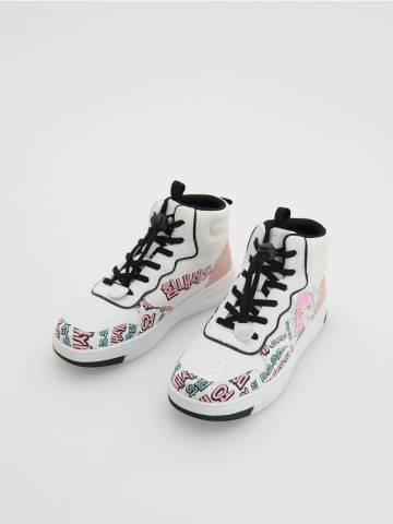 Reserved - Кросівки до щиколотки - кремовий - 062FA-01X