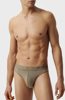 Мужские бежевые брифы Бежевый M Atlantic MP-1583