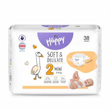 Подгузники детские одноразовые Happy Bella Baby Mini вес 3-6 кг, 38 шт Подгузники детские одноразовые Happy Bella Baby Mini вес 3-6 кг, 38 шт