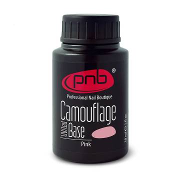 Камуфлирующая каучуковая база для гель-лака PNB UV/LED Camouflage Base Pink, 30 мл Камуфлирующая каучуковая база для гель-лака PNB UV/LED Camouflage Base Pink, 30 мл