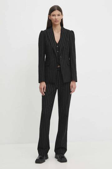 Пиджак Bruuns Bazaar DecumariaBBNora blazer цвет чёрный однобортный узор BBW4083 Пиджак Bruuns Bazaar DecumariaBBNora blazer цвет чёрный однобортный узор BBW4083