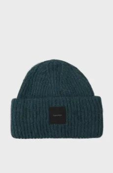 Мужская зеленая шерстяная шапка WOOL XL BEANIE Зеленый ONESIZE Calvin Klein K50K512357