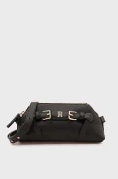 Женская черная сумка BUCKLE MICRO Черный ONESIZE Tommy Hilfiger AW0AW19511
