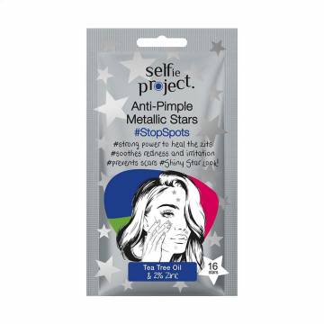 Патчи для лица Selfie Project StopSpots Anti-Pimple Metallic Stars против высыпаний, 16 шт