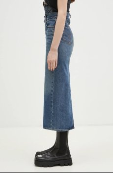 Хлопковая джинсовая юбка Fiorucci Denim Midi