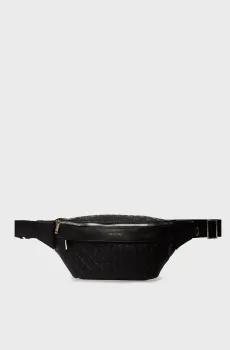 Мужская черная поясная сумка EMBOSS Черный ONESIZE Calvin Klein LV04D3205G