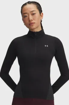Женский черный лонгслив UA Vanish Seamless 1/4 Zip Черный S Under Armour 6000644-003