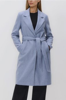 Reserved - Пальто з поясом - світло-блакитний - 447IA-50M