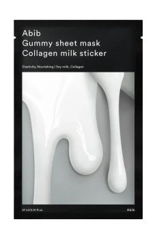 Увлажняющая тканевая маска для лица Abib Gummy Sheet Mask Collagen Milk Sticker с молочным протеином, 27 мл