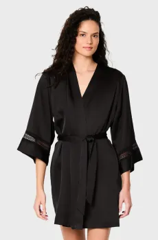 Женский черный пеньюар FEELING Черный S Etam 6550899