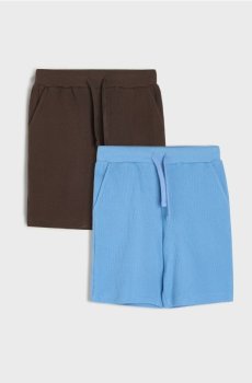 Трикотажні шорти 2 pack - коричневувато-зелений