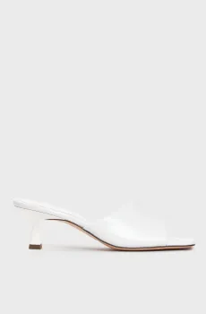 Женские белые кожаные мюли Белый 40 Sandro SFACH01313_white