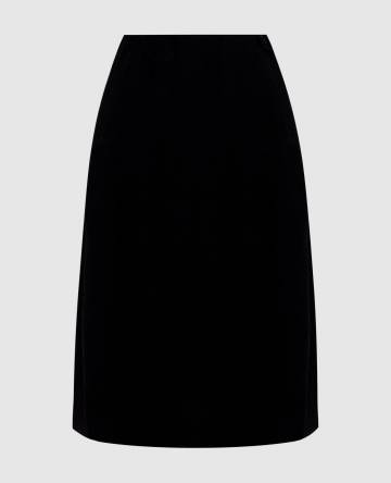 Черная юбка с леном