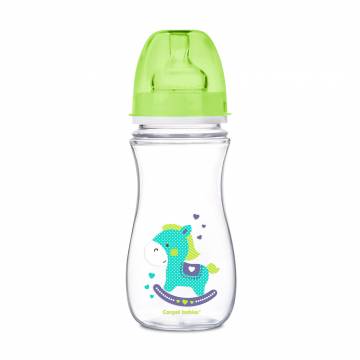 Бутылочка для кормления Canpol Babies с широким отверстием, антиколиковая, с рисунком, от 1 года, зеленая, 300 мл (35/204) Бутылочка для кормления Canpol Babies с широким отверстием, антиколиковая, с рисунком, от 1 года, зеленая, 300 мл (35/204)
