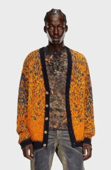 Мужской оранжевый кардиган K-RANGER Оранжевый L Diesel A14918 0QKAI