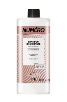 Шампунь Brelil Numero Supreme Brilliance Illuminating Shampoo для блеска волос, на основе ценных масел, 1 л