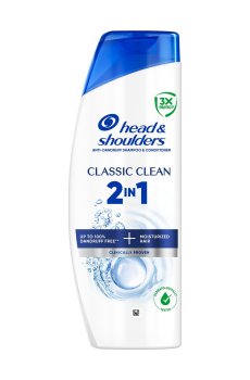 Шампунь и бальзам-ополаскиватель для волос 2 в 1 Head & Shoulders Classic Clean Основной уход, против перхоти, 400 мл