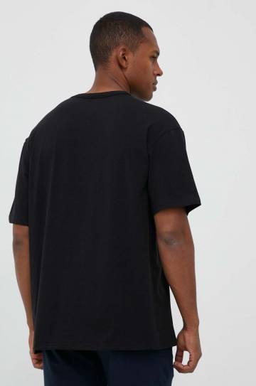 Пижамная футболка Calvin Klein Underwear цвет чёрный однотонная Пижамная футболка Calvin Klein Underwear цвет чёрный однотонная
