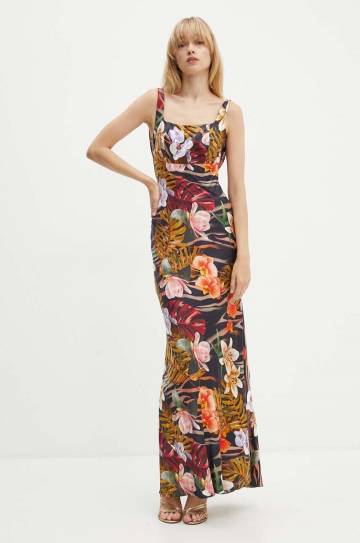 Платье Marciano Guess ESTELLA цвет чёрный maxi расклешённое 4YGK15 7139A Платье Marciano Guess ESTELLA цвет чёрный maxi расклешённое 4YGK15 7139A
