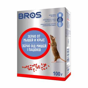 Зерно от мышей и крыс Bros, 100 г Зерно от мышей и крыс Bros, 100 г