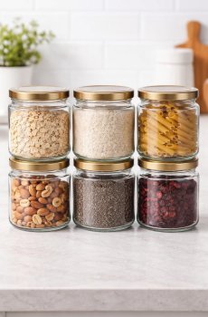 1ST TIME Transparent 2026 Glass Dishwasher Safe Jar Container