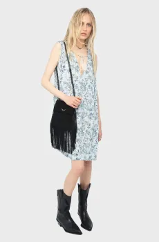 Женское голубое платье с узором Rimatis Голубой S ZADIG&VOLTAIRE WWDR02566_CLOUD