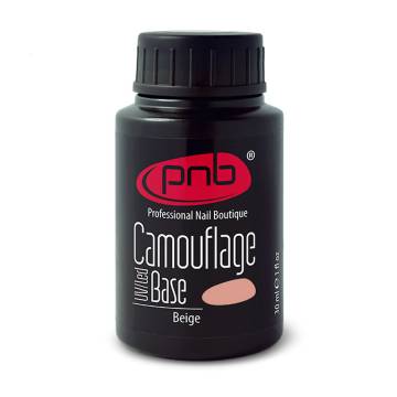 Камуфлирующая каучуковая база для гель-лака PNB UV/LED Camouflage Base Beige, 30 мл Камуфлирующая каучуковая база для гель-лака PNB UV/LED Camouflage Base Beige, 30 мл