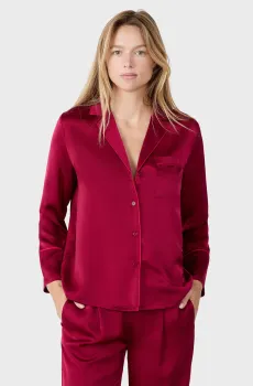 Женская бордовая рубашка ERIKE Бордовый L Etam 6555686