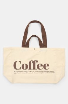 Сумка-шопер з написом «Coffee» - коричневий