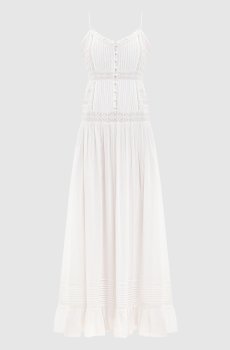 Белое платье с кружевом