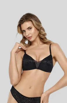 Женский черный бюстгальтер Черный 85A MARC&ANDRE W23-1159-TRM-SY