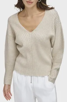 Женский бежевый пуловер Бежевый L DKNY P3KSAL67