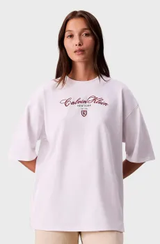 Женская белая футболка OVERSIZE CK NY Белый S Calvin Klein Jeans LV047E232G