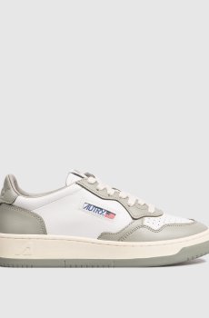 Зеленые кожаные кроссовки MEDALIST с логотипом