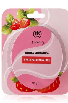 Пенная мочалка UTerra Native с экстрактом земляники, 125 г