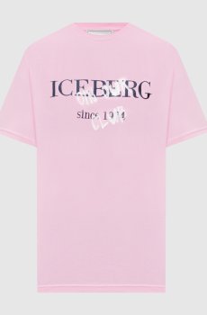 Розовая футболка с вышивкой логотипа