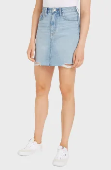 Женская голубая джинсовая юбка MOM UH Голубой 25 Tommy Jeans DW0DW17665
