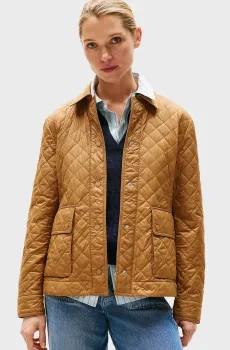 Женская бежевая куртка PADDED NYLON SLIM QUILTED Бежевый XS Tommy Hilfiger WW0WW45641