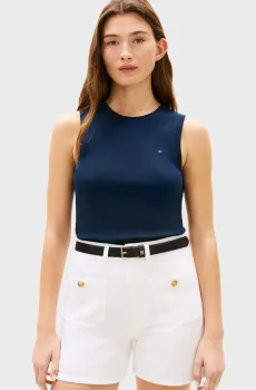 Женская темно-синяя майка SLIM CODY Синий XS Tommy Hilfiger WW0WW47806