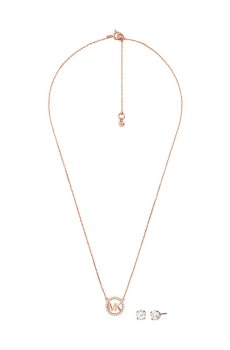 Колье и серьги из позолоченного серебра Michael Kors