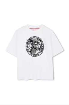 Детская хлопковая футболка HUGO