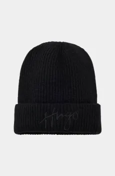 Женская черная шапка Черный ONESIZE HUGO 11535