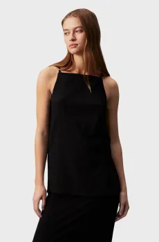Женский черный топ CRINKLED JERSEY CAMI TOP Черный S Calvin Klein K20K206546