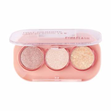 Палетка теней для век Pinkflash 3 Pan Eyeshadow, GT01, 3 г Палетка теней для век Pinkflash 3 Pan Eyeshadow, GT01, 3 г