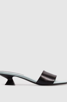 Черные кожаные мюли Sculpt