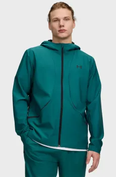 Мужское зеленое худи UA Unstoppable Woven Jacket-GRN Зеленый M Under Armour 6014621-338