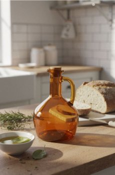 Пляшка для олії - коричневий