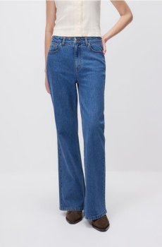 Reserved - Джинси прямі з вишивкою - indigo jeans - 166JX-57J