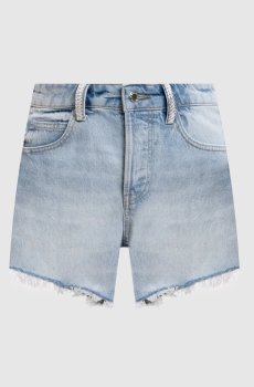 Голубые джинсовые шорты с кристаллами