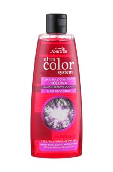 Тонирующий  ополаскиватель для волос Joanna Ultra Color System Hair Rinse Pink, для осветленных и седых волос, 150 мл